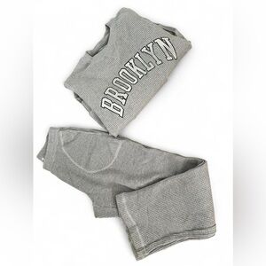 Aerie Gray Waffle Knit Set
